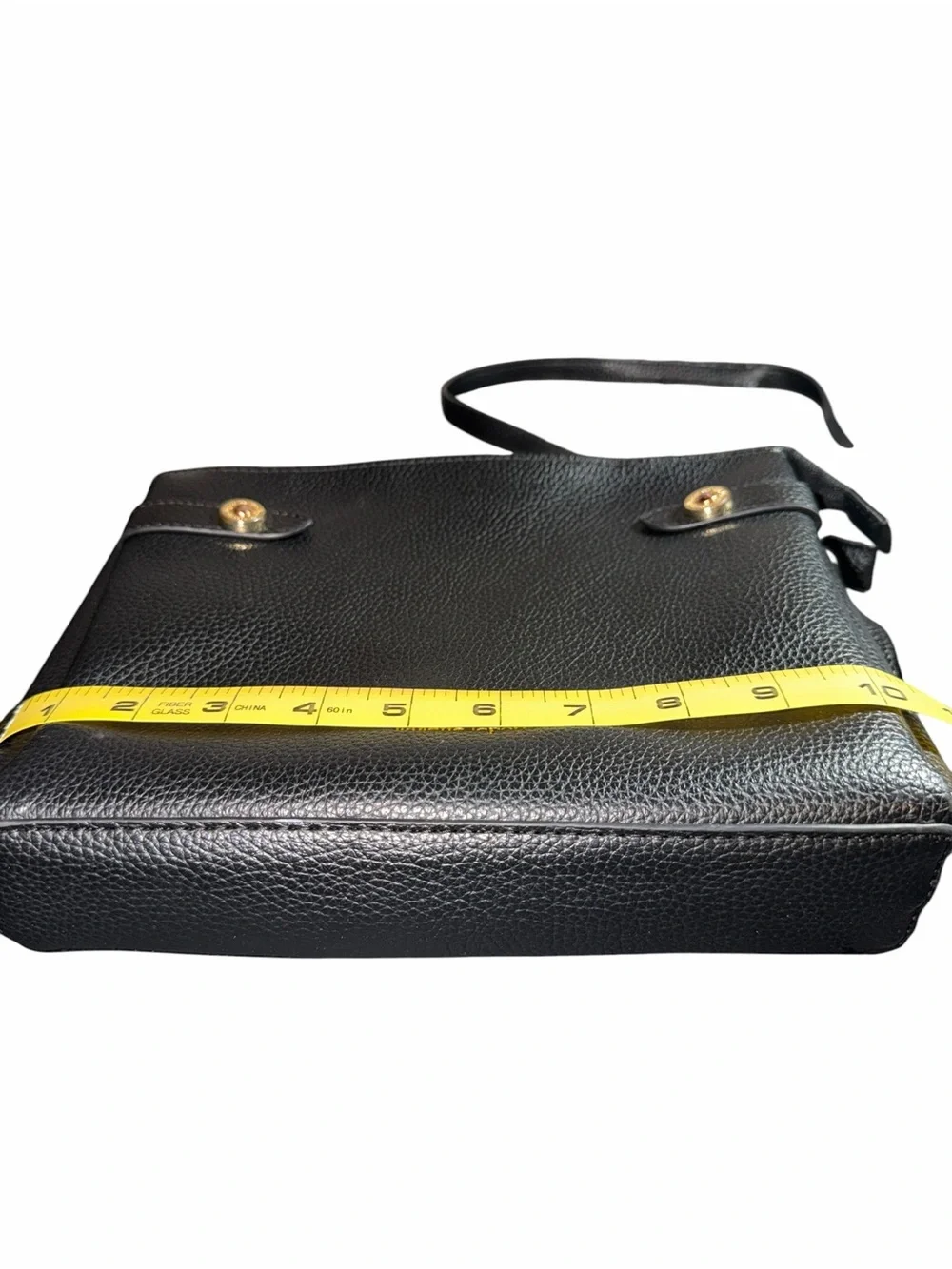 Nanette Laporte Arti Triple Section Black Pebbled Leather Crossbody Bag